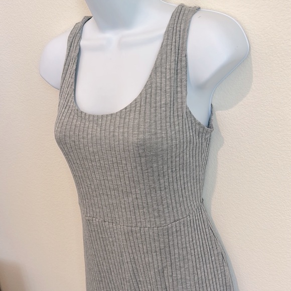 Ribbed Grey Jumpsuit - Picture 10 of 11